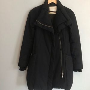 ARITZIA The Group Babaton BOWERMAN JACKET Down Duvet Asymmetrical Zip Blac